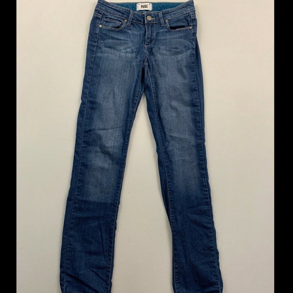 Paige Women's Blue Skyline Straight Leg Jeans 26